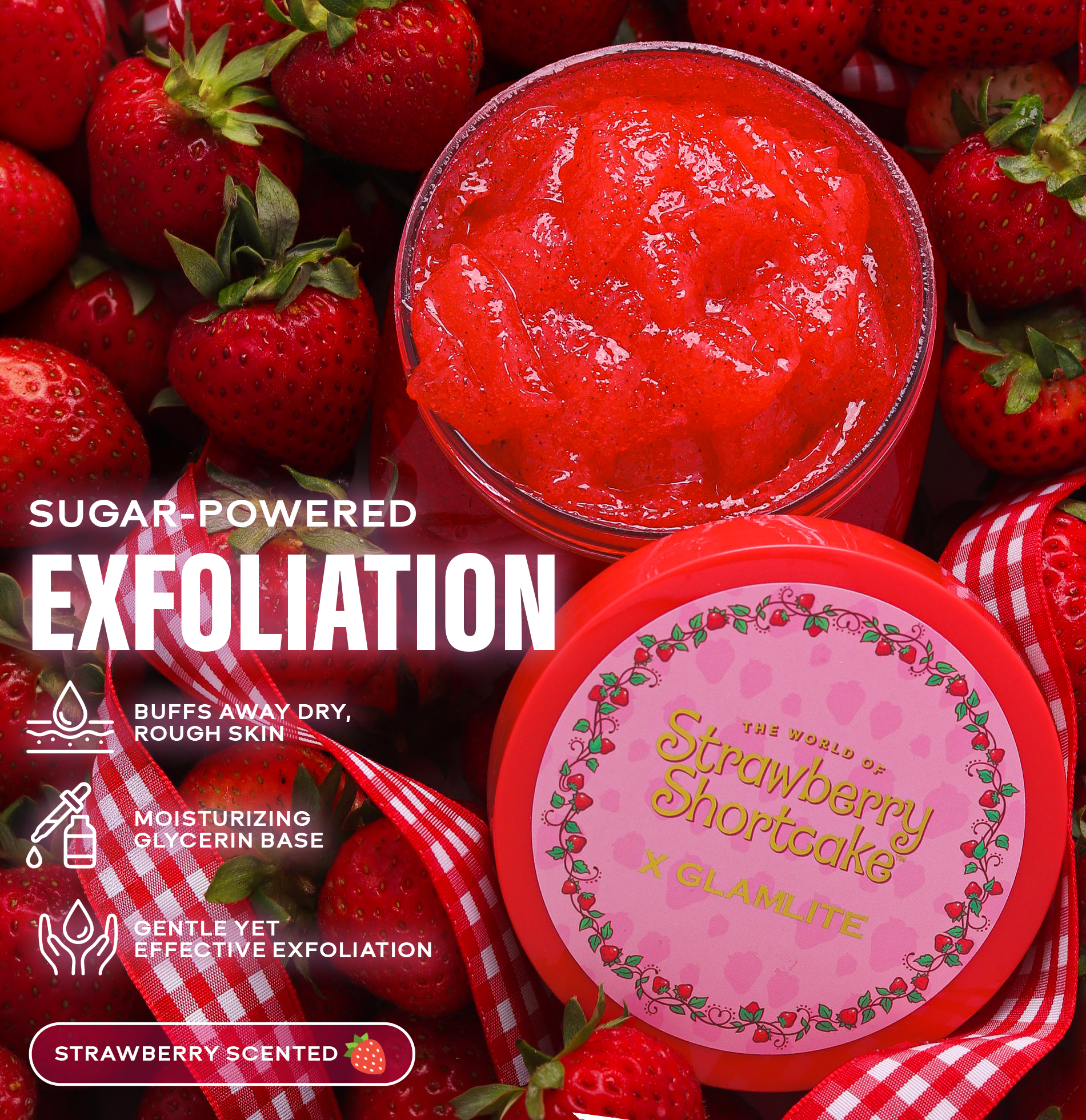 Glamlite Berry Sweet routine doccia fragola set 4 pezzi