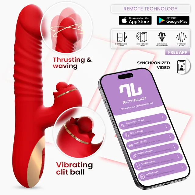 INTOYOU Ascen vibratore thrusting waving app silicone