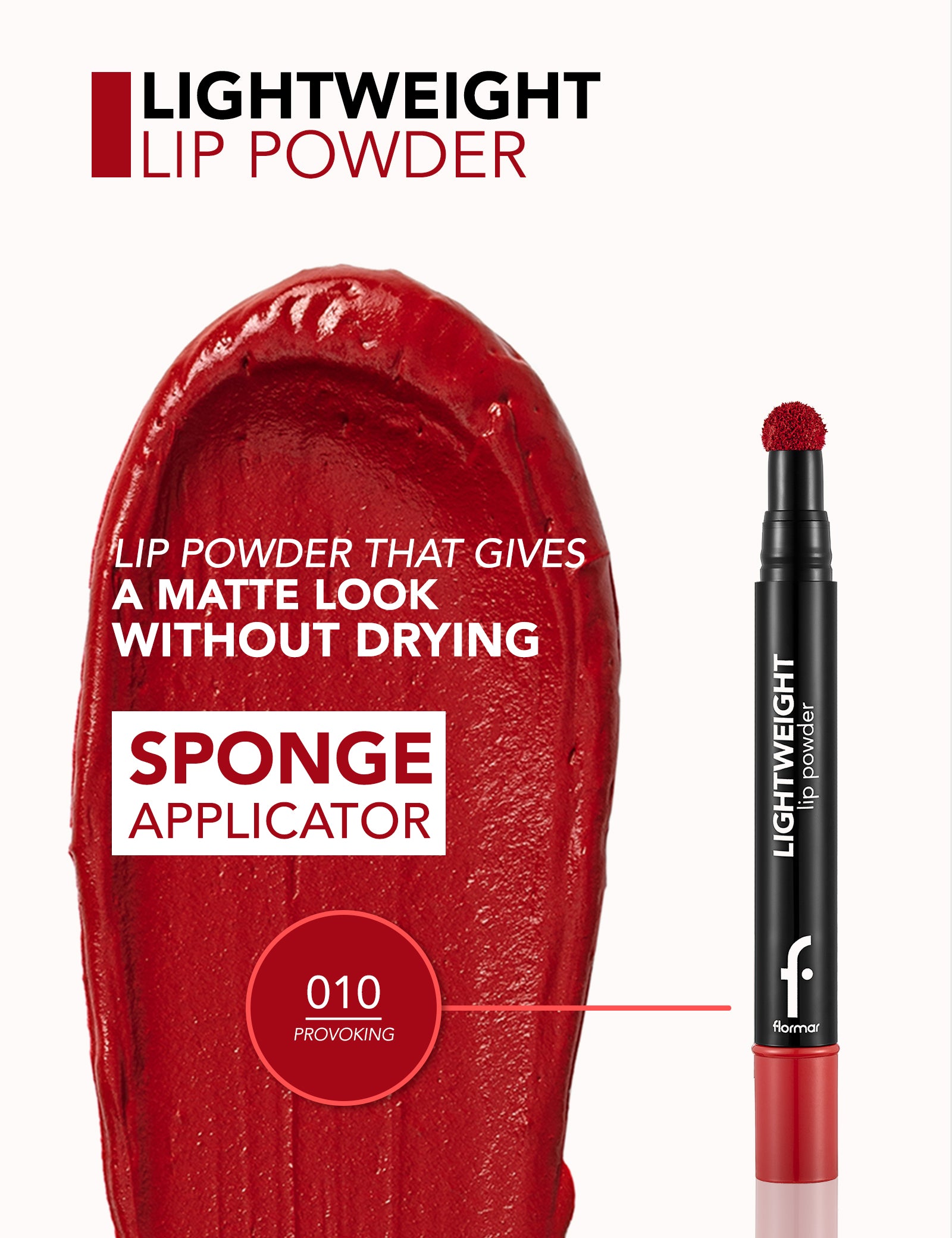 Pretty by Flormar Lightweight Lip Powder Rossetto 01 Ladylike
