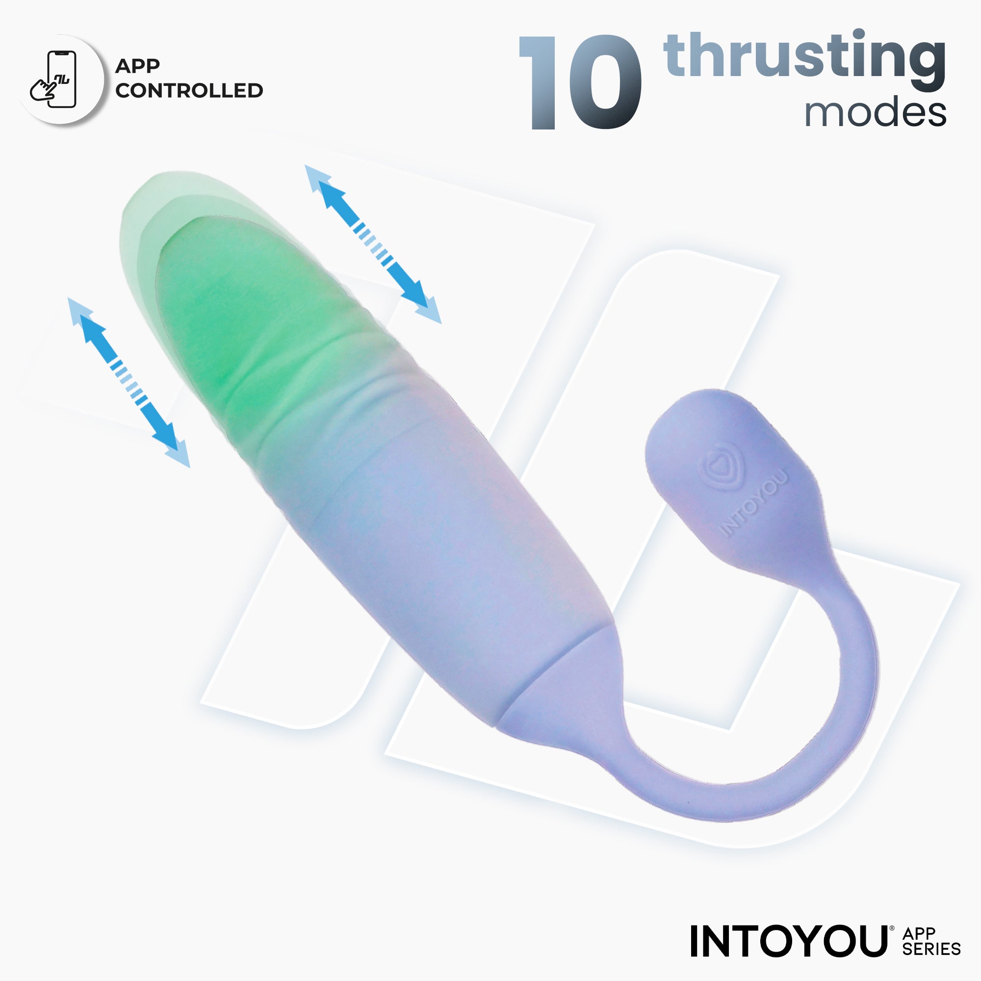 INTOYOU NexEgg Motion uovo vibrante app lilla pistacchio thrusting