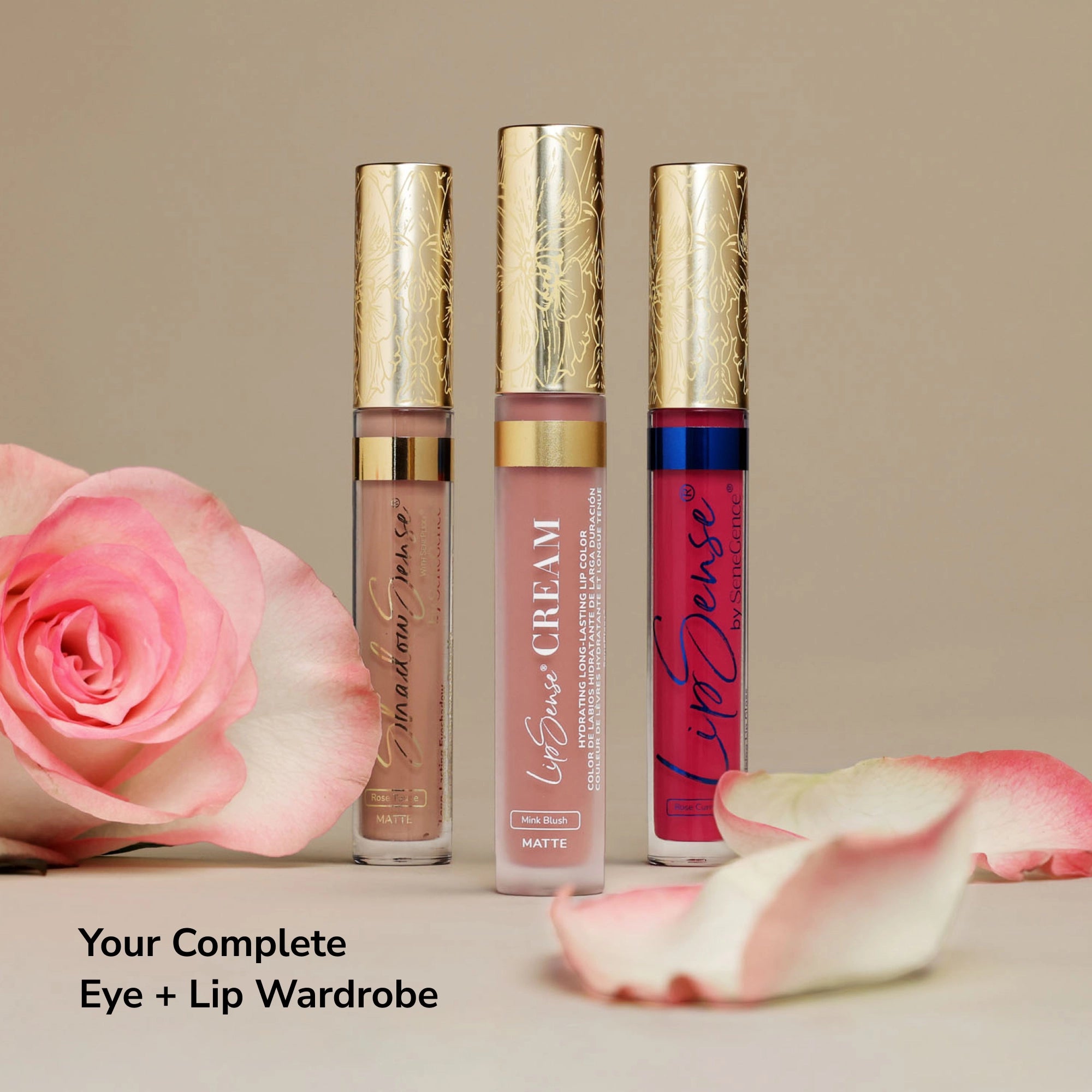 LipSense Lips Blushed Rose Collection rossetto + gloss + ombretto
