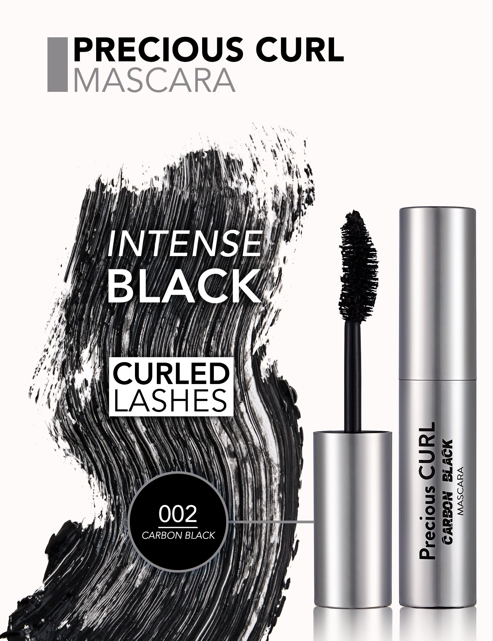 Pretty by Flormar Mascara Precious Curl Waterproof mascara nero 001 Carbon Black