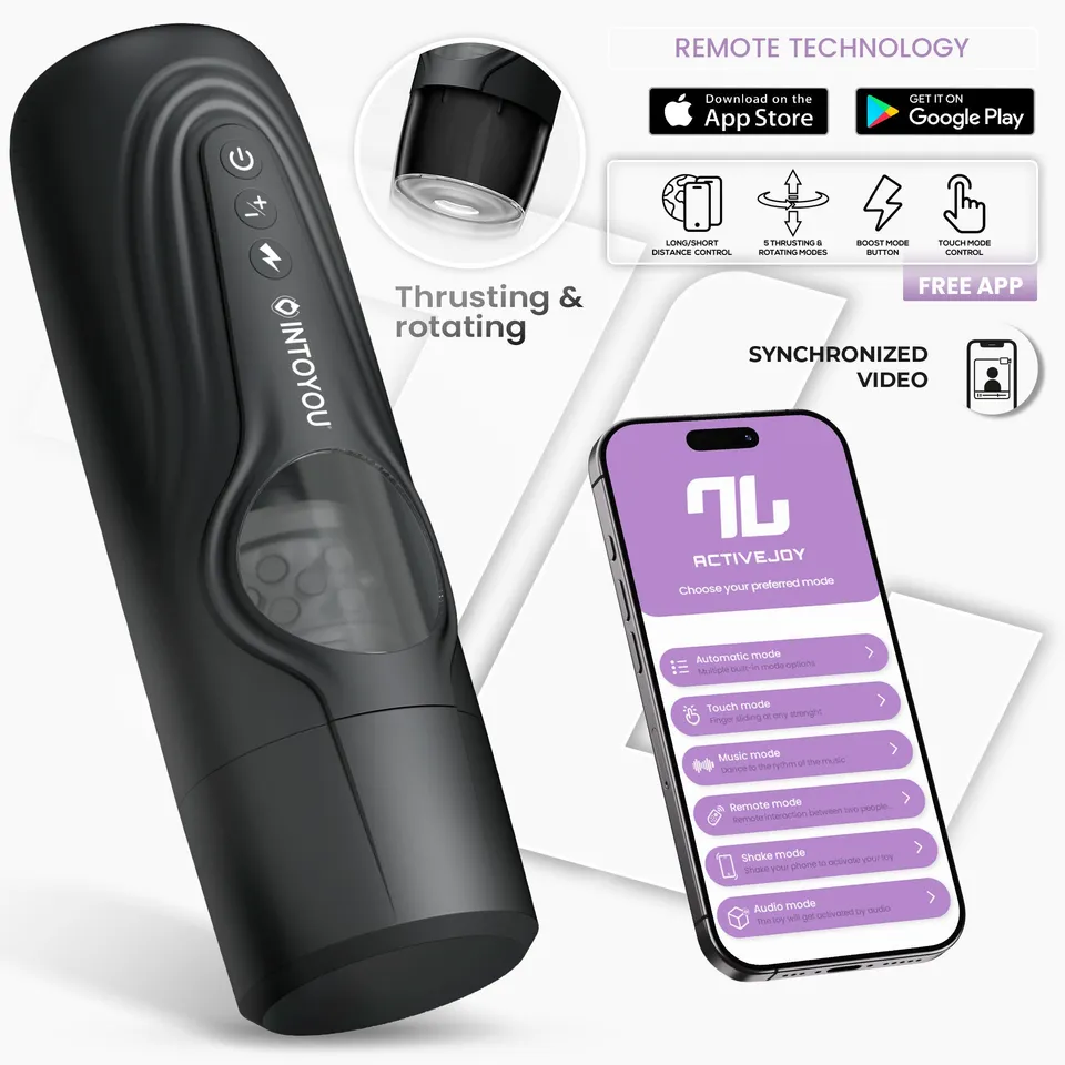INTOYOU Egor masturbatore nero thrusting rotazione con app