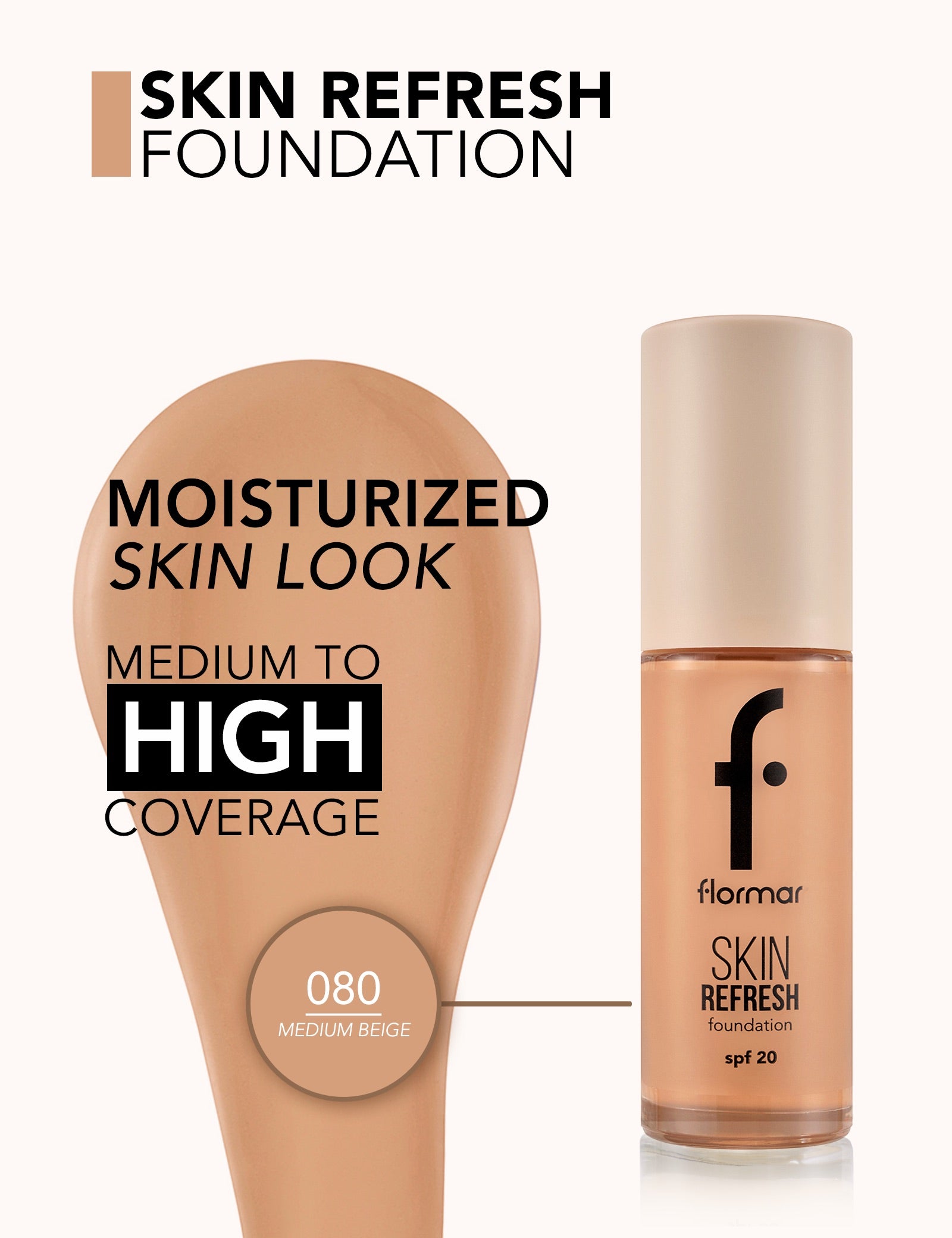 Pretty Skin Refresh 060 Soft Beige fondotinta SPF 20