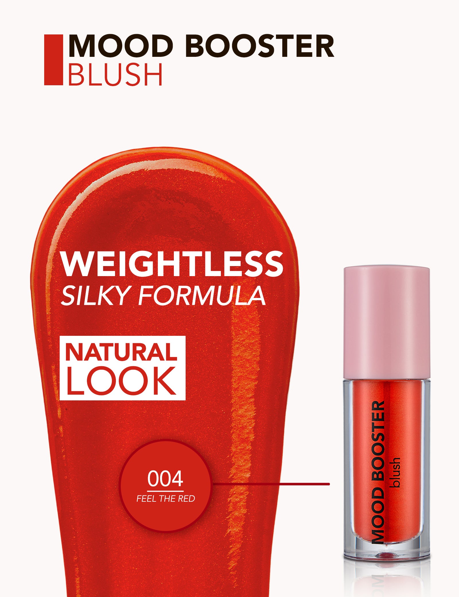 Pretty by Flormar Blush On Mood Booster Blush fard 004 Feel The Red