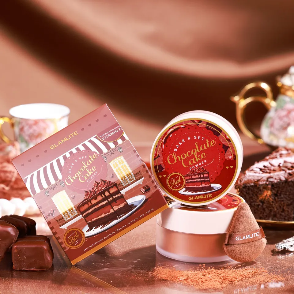 Glamlite Complexion Chocolate Cake Cipria viso 35g pelli scure