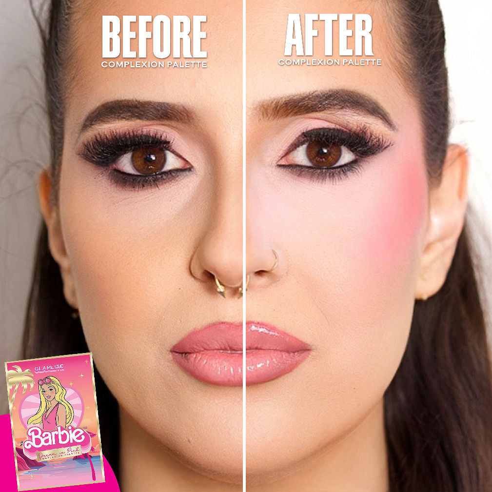 Glamlite Complexion Barbie Dream in Pink palette viso Pink
