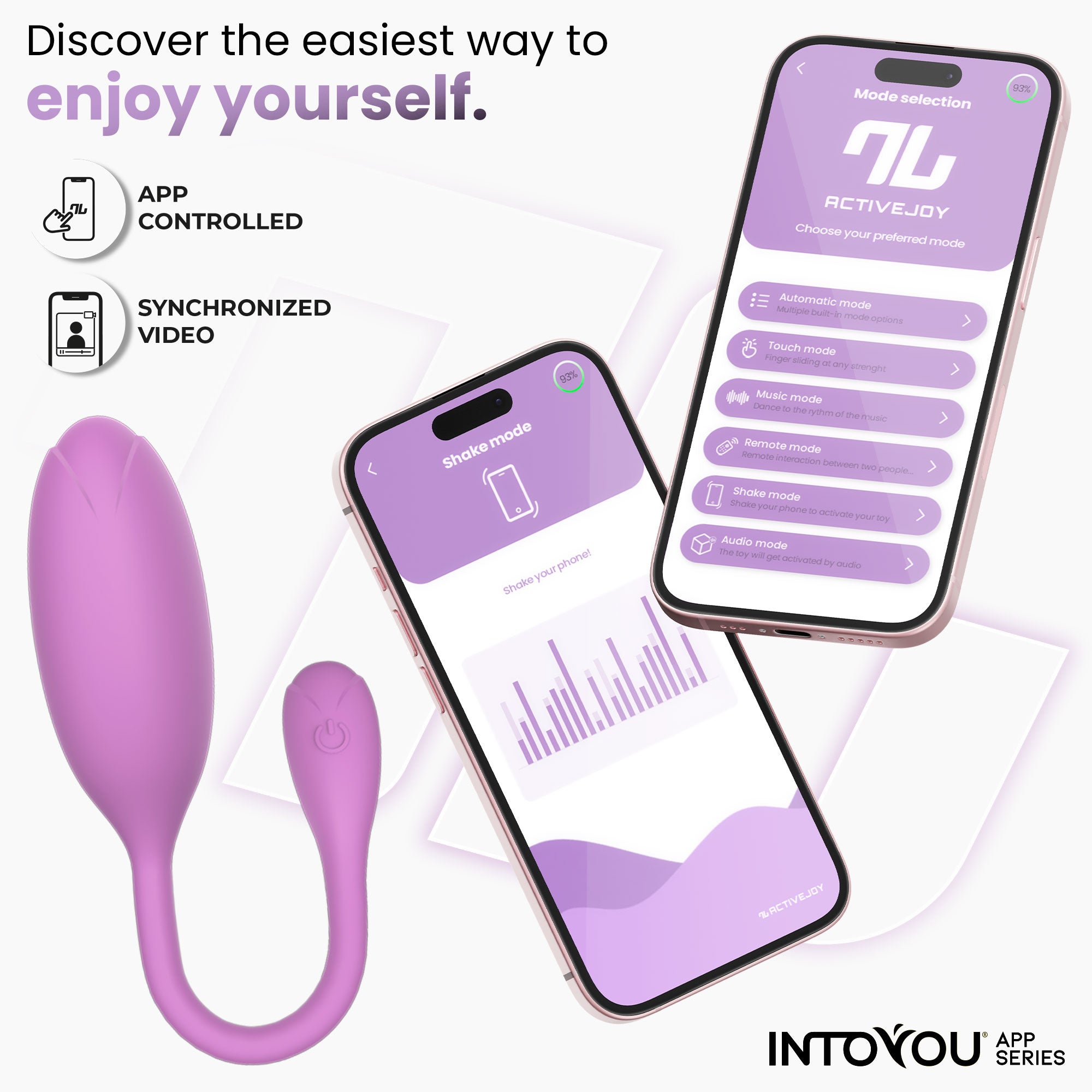 INTOYOU Logan Uovo Vibrante Viola con App Bluetooth