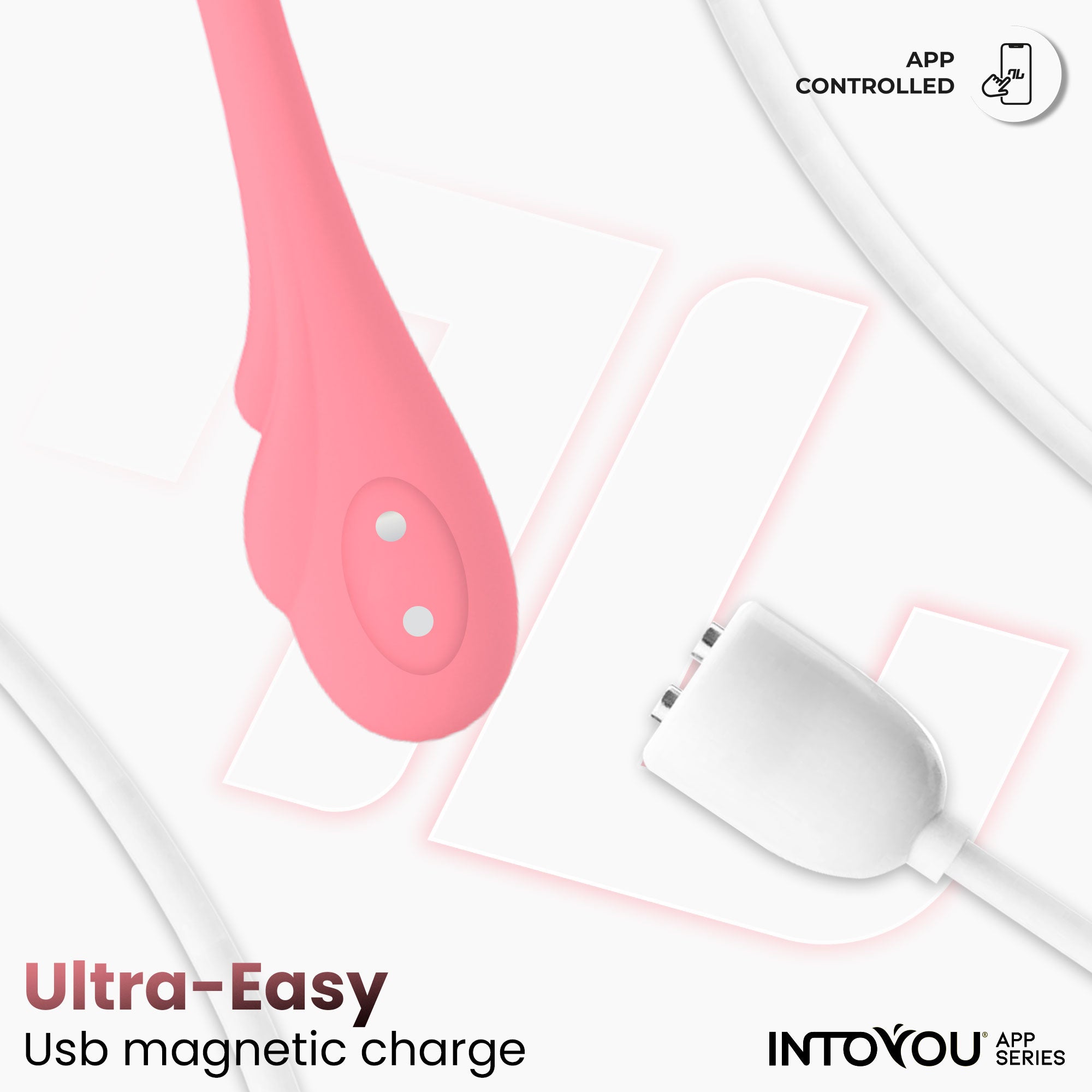 INTOYOU Uova Waving ovetto vibrante rosa app 8 modi