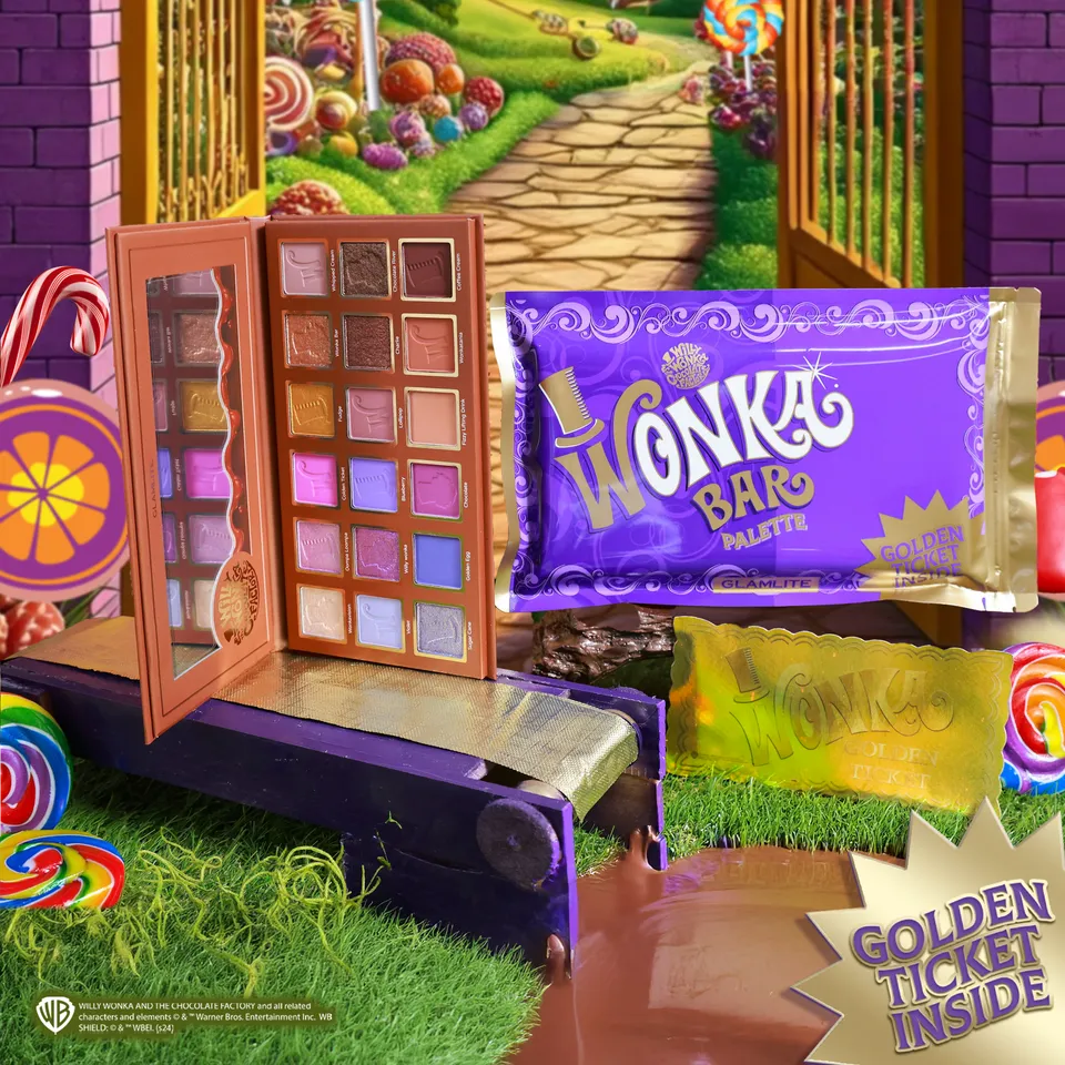 Glamlite Wonka Bar Palette Occhi Golden Ticket