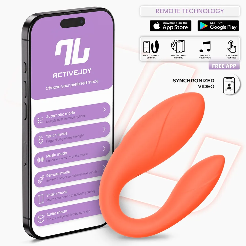 INTOYOU vibratore di coppia silicone salmone app