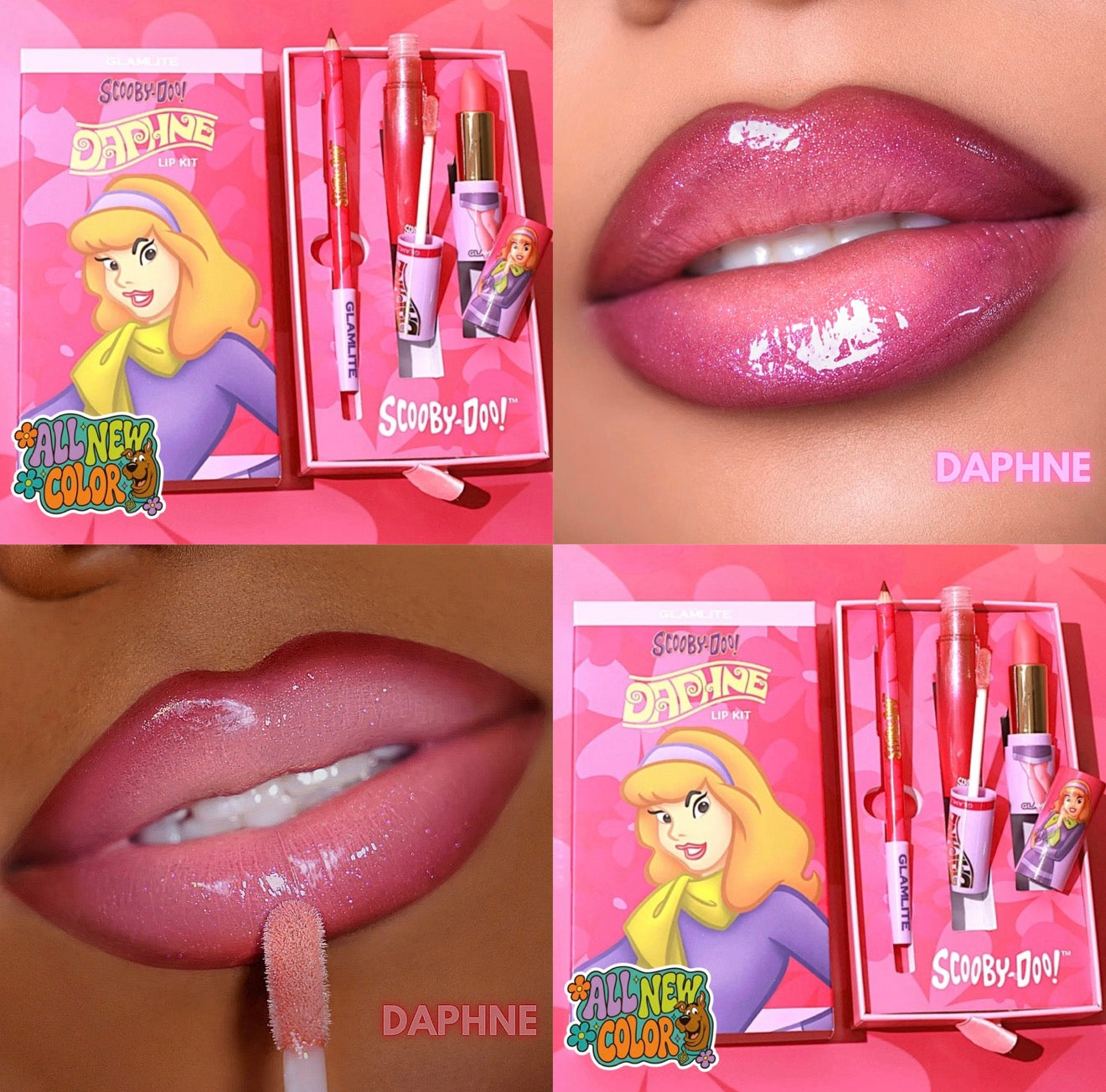 Glamlite Daphne Lip Kit trucco labbra 3 pezzi colore pieno