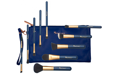 SeneGence Face set pennelli trucco 10 pezzi pochette blu
