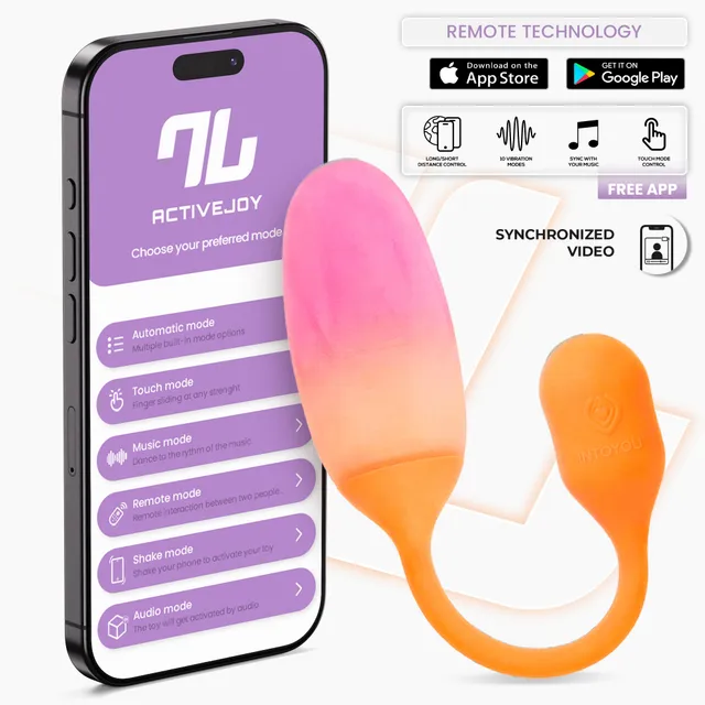 INTOYOU NexEgg uovo vibrante arancione rosa con app