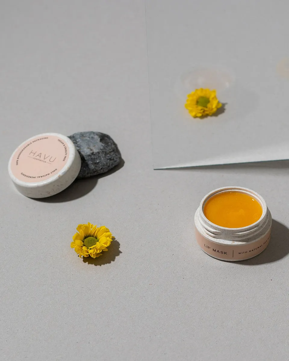 HAVU Lip Care Lip Mask balsamo labbra olivello arancione