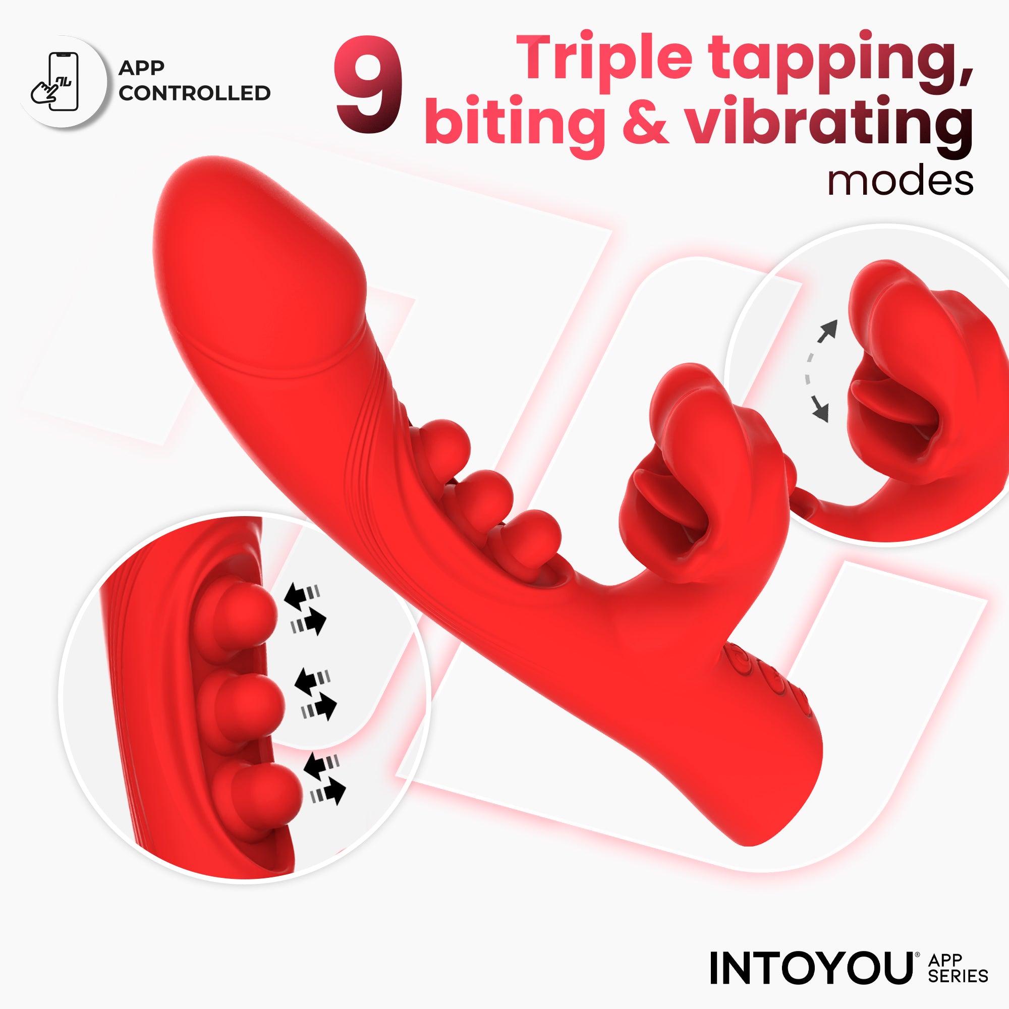 INTOYOU Trixy Vibratore clitoride tapping biting con app