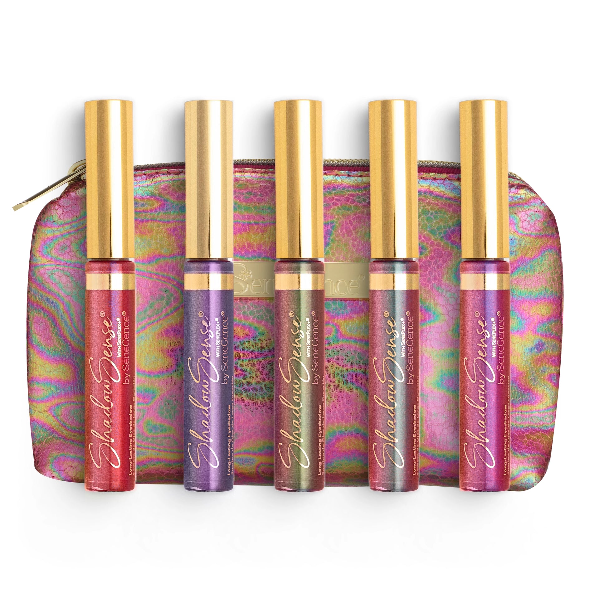 LipSense Eyes Duo Chrome ombretto shimmer 5 colori pochette