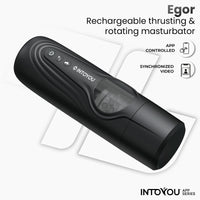 INTOYOU Egor masturbatore maschile nero spinta e rotazione