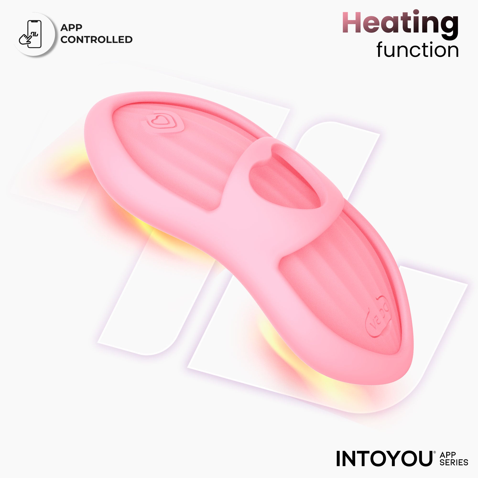 INTOYOU Laia Stimolatore Dito con Calore Rosa App