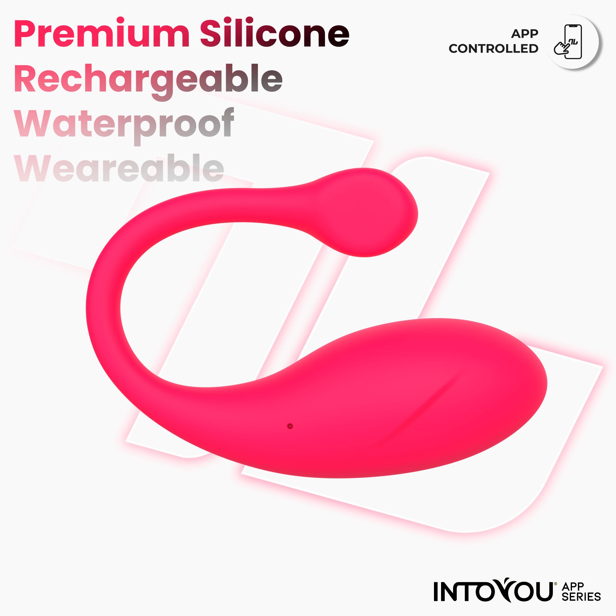 INTOYOU Bulby uovo vibrante rosa intenso con app
