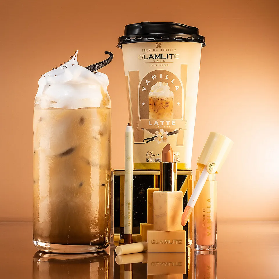 Glamlite Lip Kits Vanilla Latte kit labbra vitamina E shine