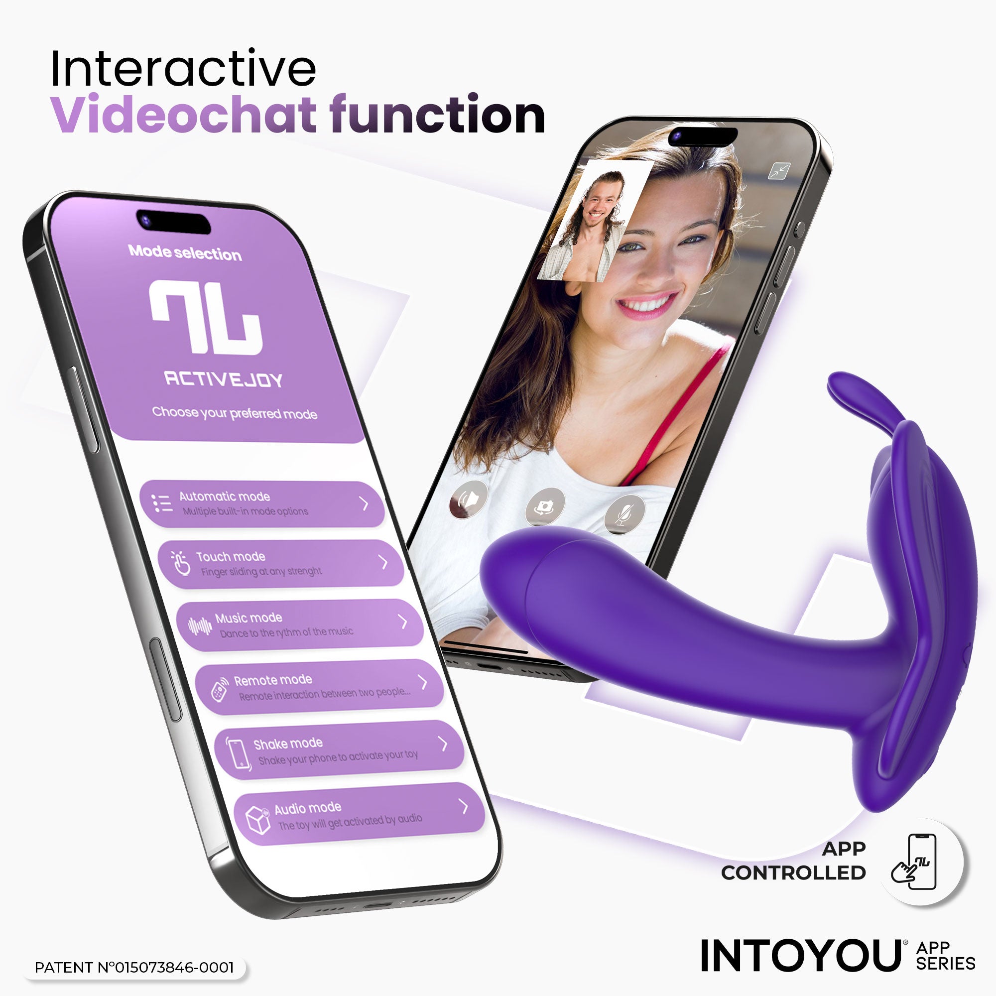 INTOYOU Wingy stimolatore farfalla clitoride viola app 10 modi