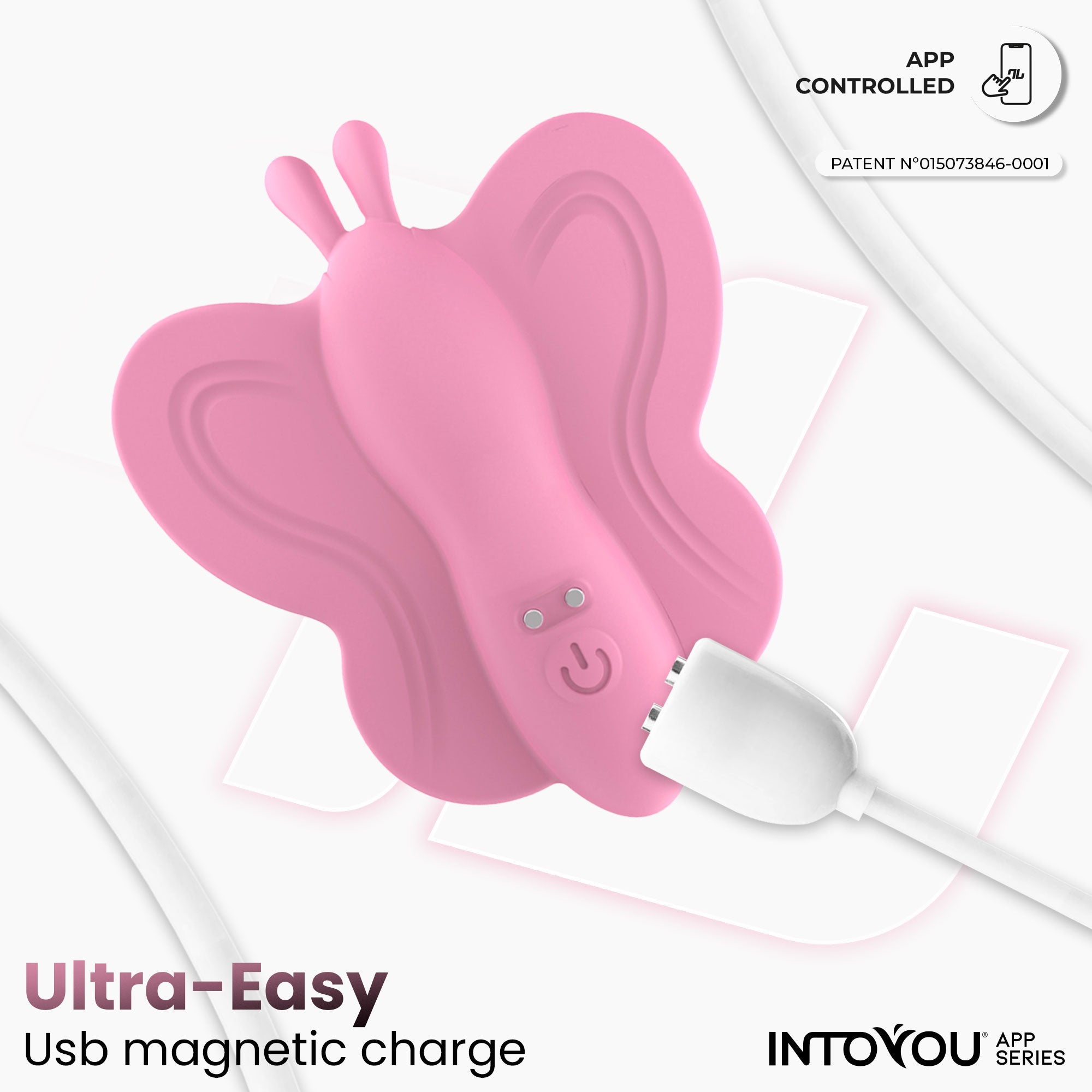 INTOYOU Wingy stimolatore farfalla rosa con app