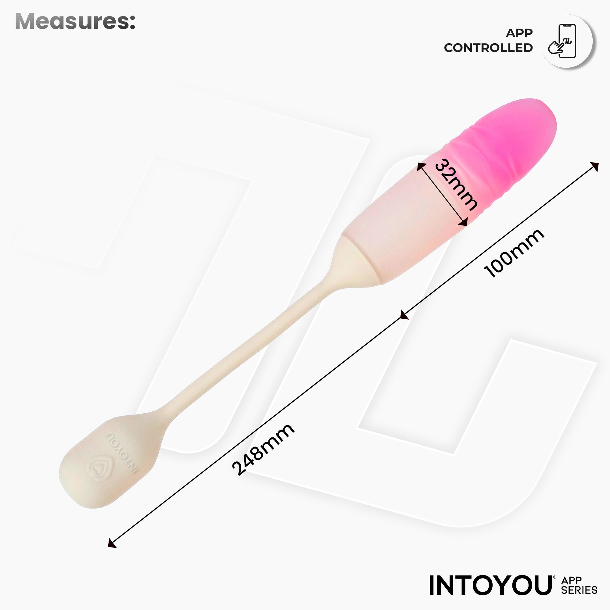 INTOYOU NexEgg Motion uovo vibrante thrusting beige rosa app