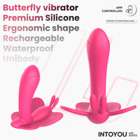 INTOYOU Wingy Stimolatore Clitoride Farfalla Rosa Pesca