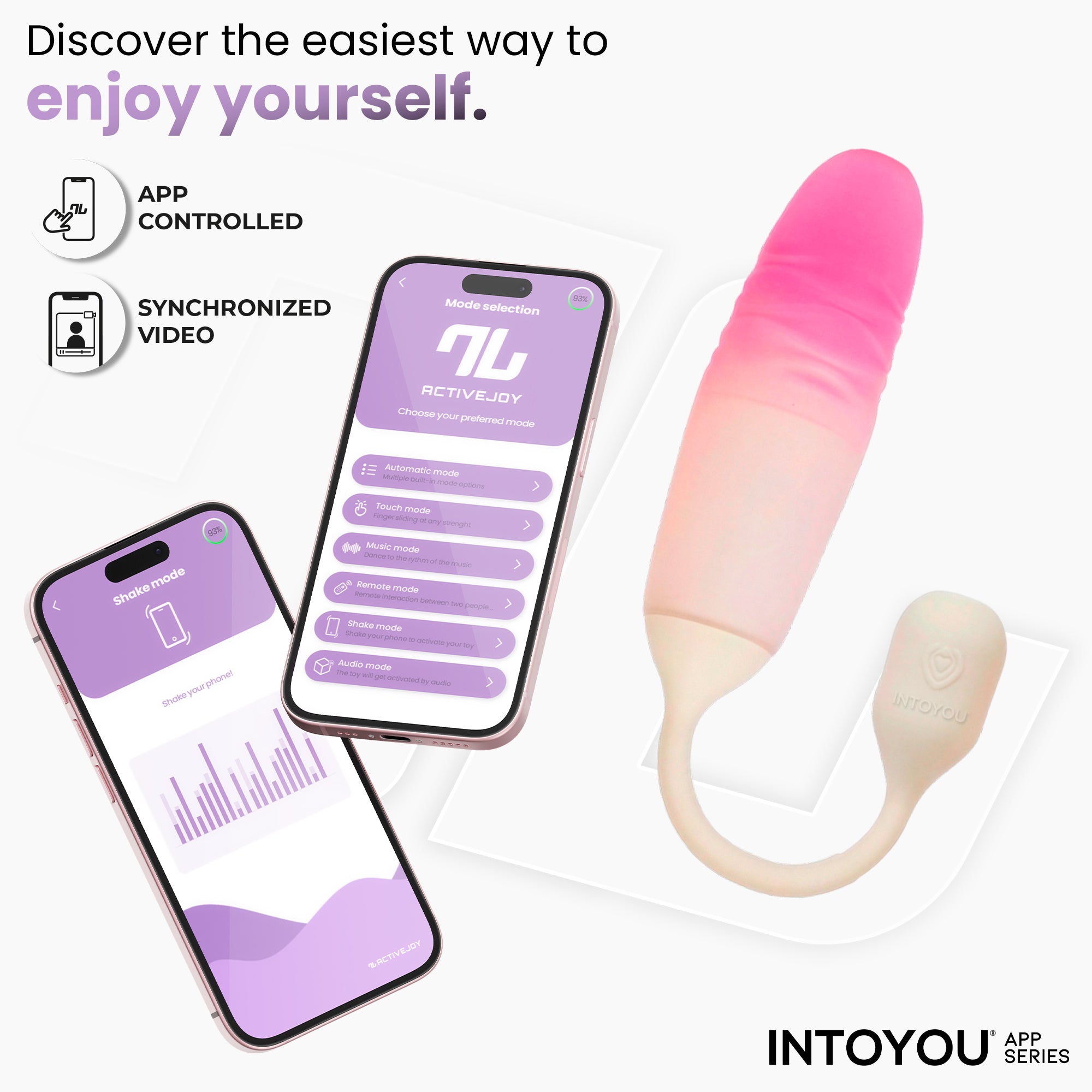 INTOYOU NexEgg Motion uovo vibrante thrusting beige rosa app