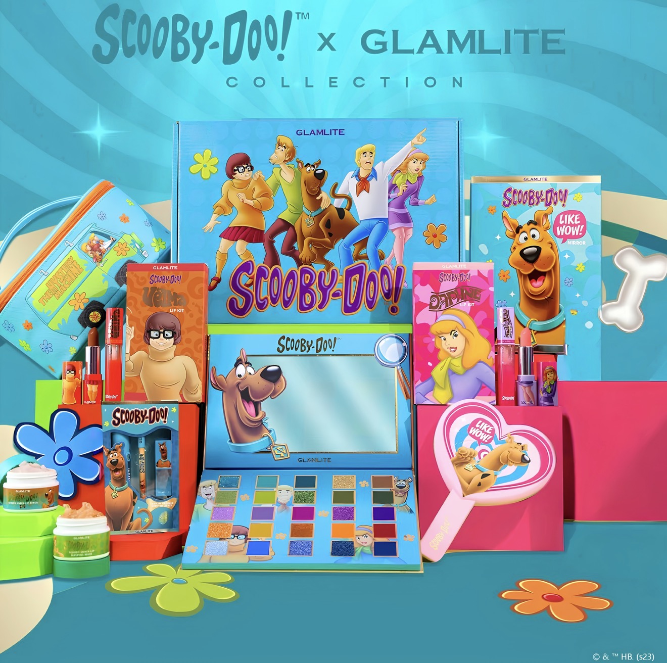 Glamlite Scooby-Doo set trucco 8 pezzi palette 25 colori