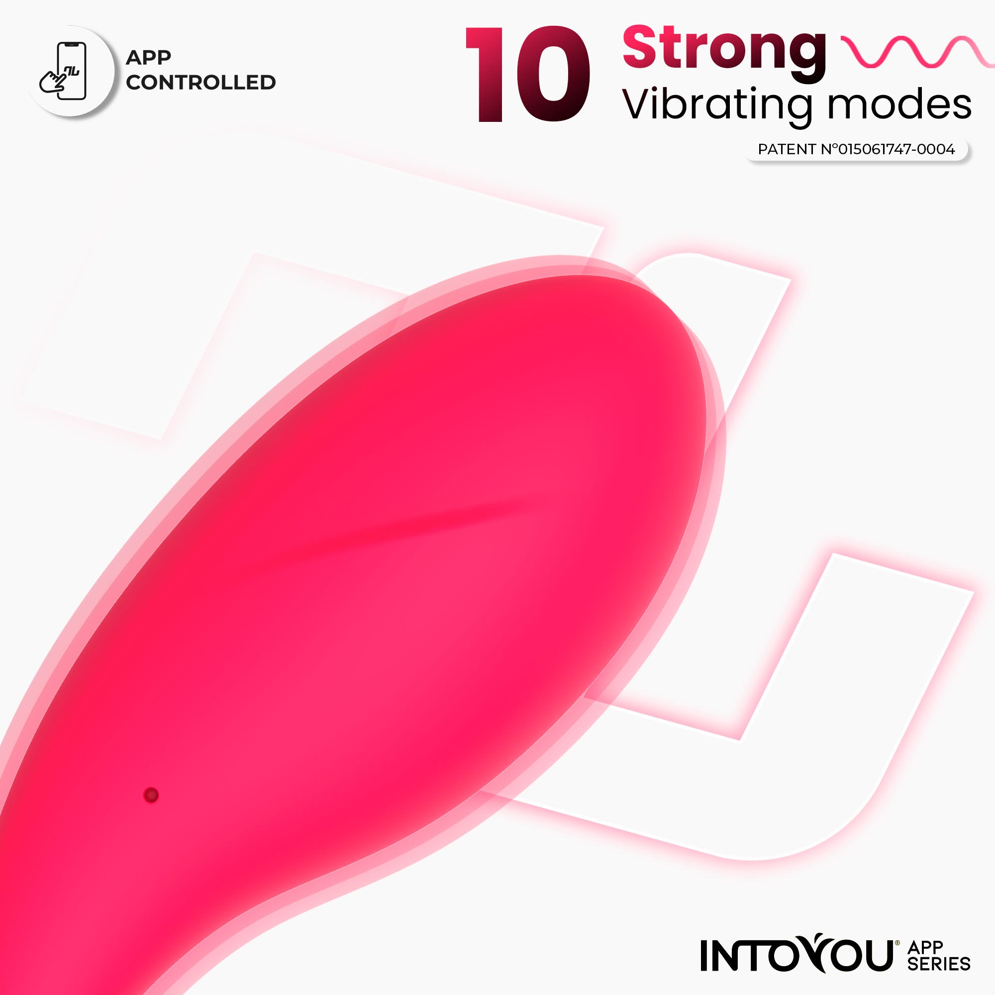 INTOYOU Bulby uovo vibrante rosa intenso con app