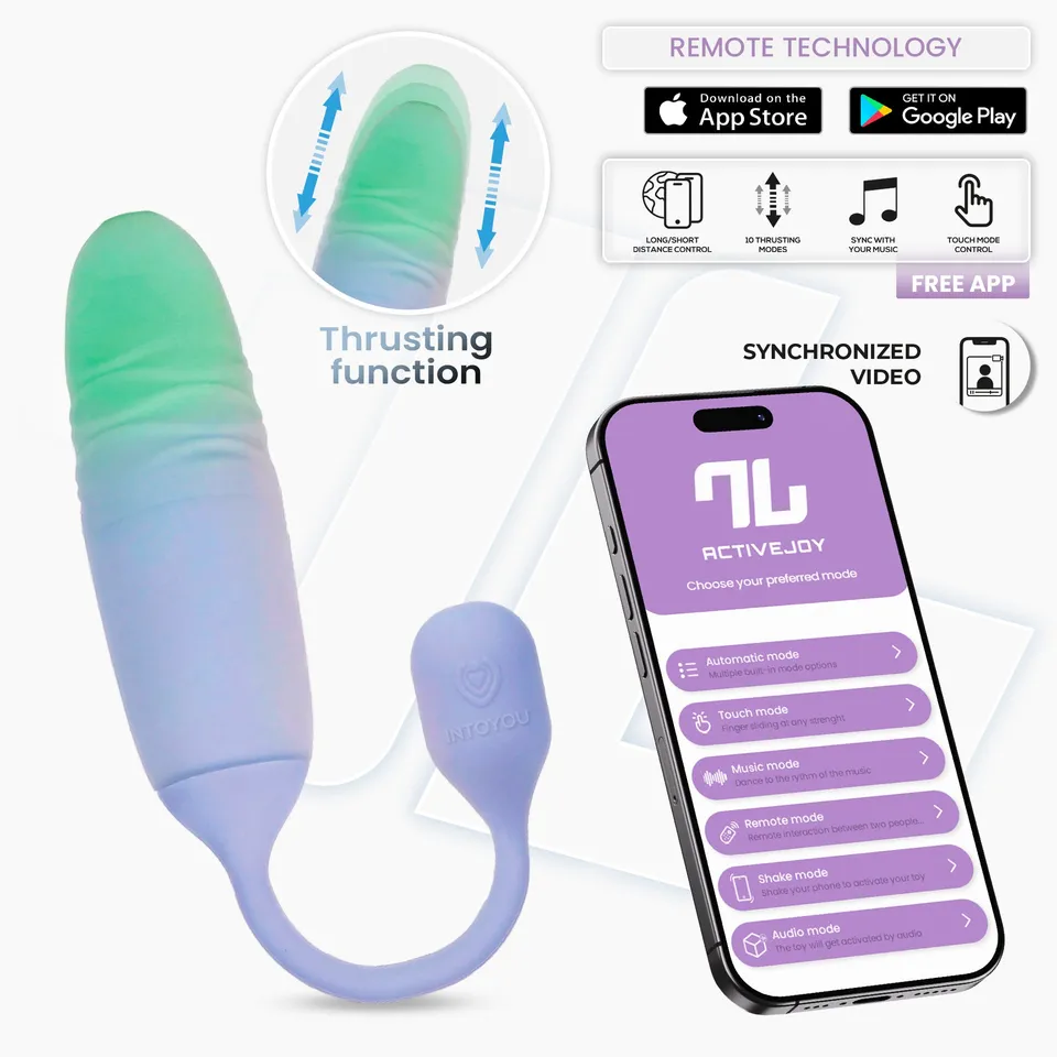 INTOYOU NexEgg Motion Ovetto Vibrante Lilla Spinta App