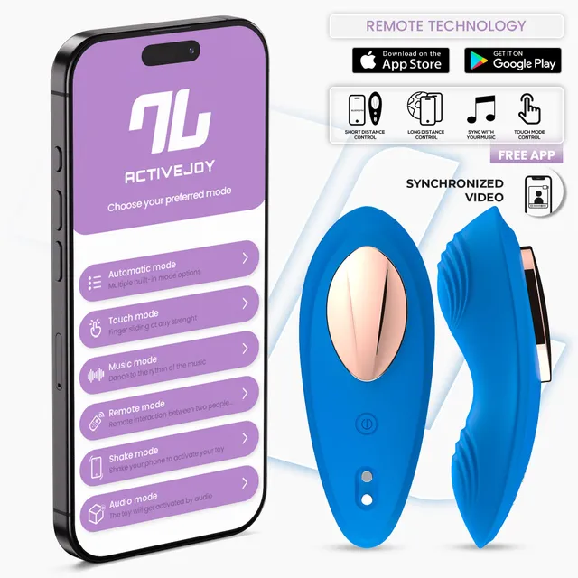 INTOYOU Vibratore Slip Blu con App Magnete 10 Modi