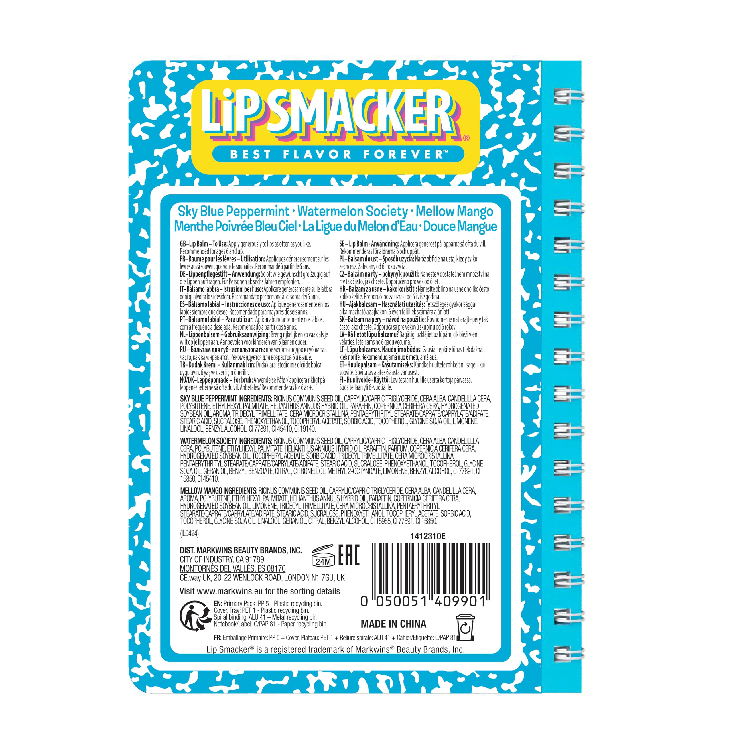 Lip Smacker Back to School balsamo labbra 3 pezzi blu
