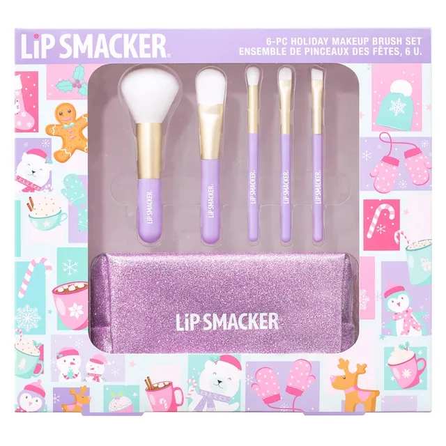 Lip Smacker Sparkle & Shine Set 6 Pennelli Trucco Bambina con Borsetta