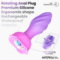 INTOYOU Moxy Plug Anale Rotante Vibrante con App