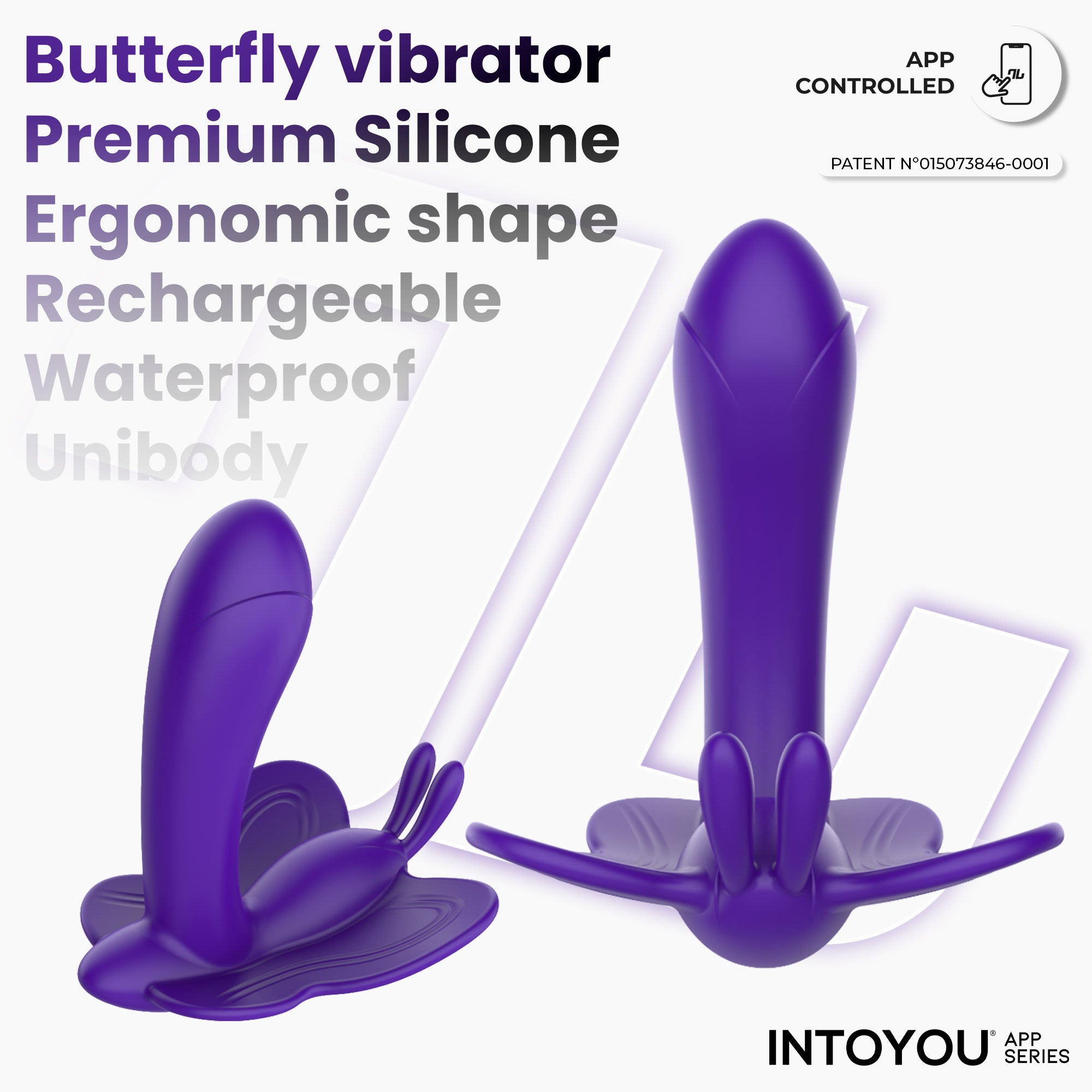 INTOYOU Wingy stimolatore farfalla clitoride viola app 10 modi