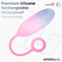 INTOYOU Egg Vibrator uovo vibrante blu rosa con app