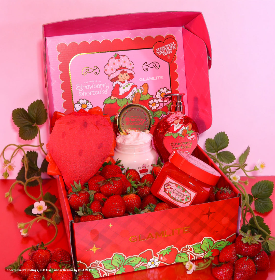 Glamlite Berry Sweet routine doccia fragola set 4 pezzi