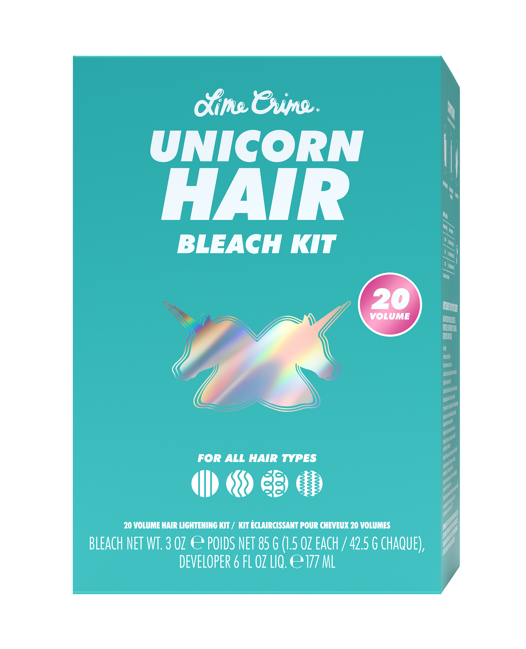 Lime Crime Hair Kits Unicorn Bleach Kit decolorante 20 volumi