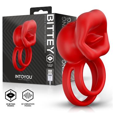 INTOYOU Bittey anello vibrante doppio biting 10+10 modi