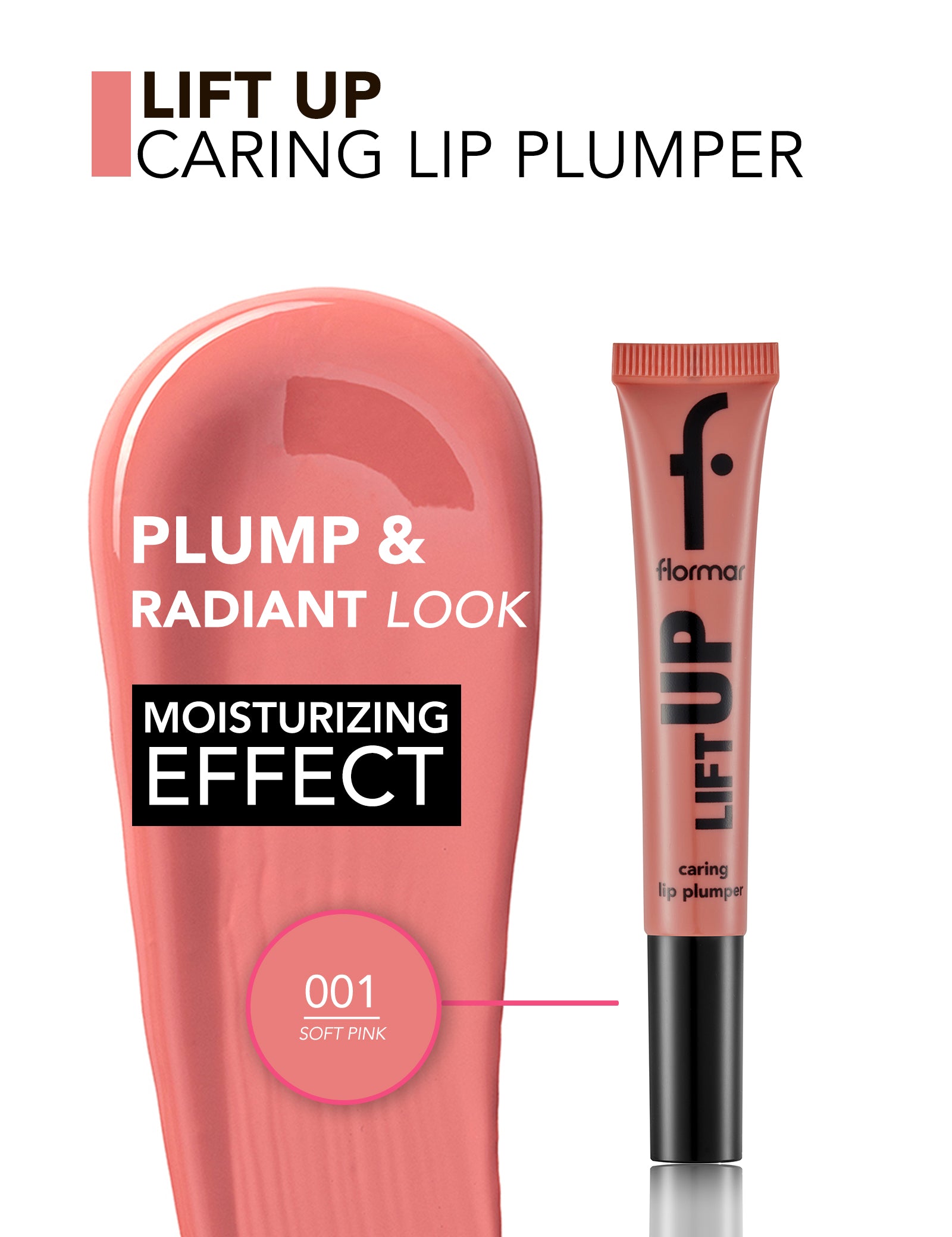 Pretty by Flormar Lipgloss lucidalabbra 001 Soft Pink volumizzante