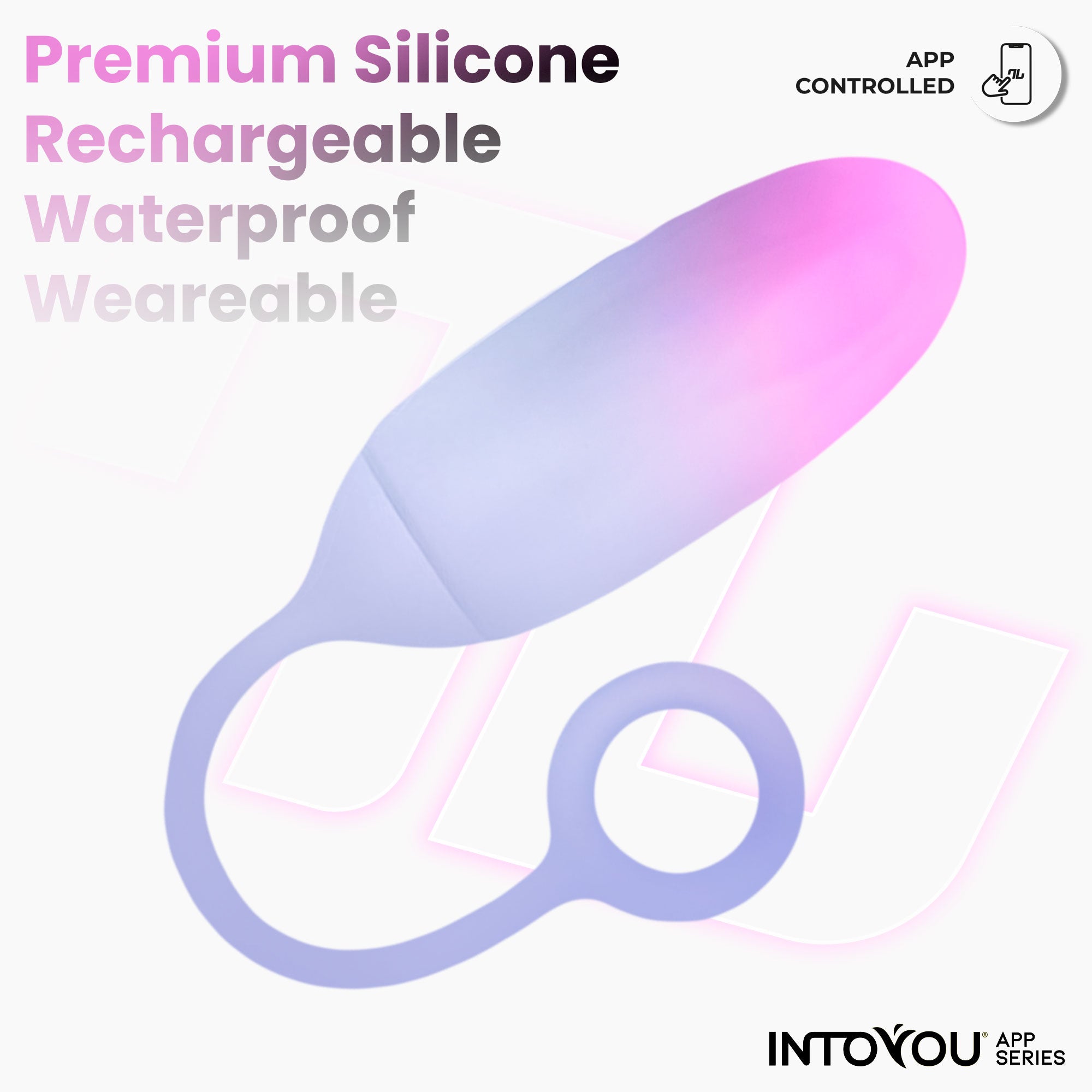 INTOYOU Uovo vibrante con app rosa blu silicone 10 modi