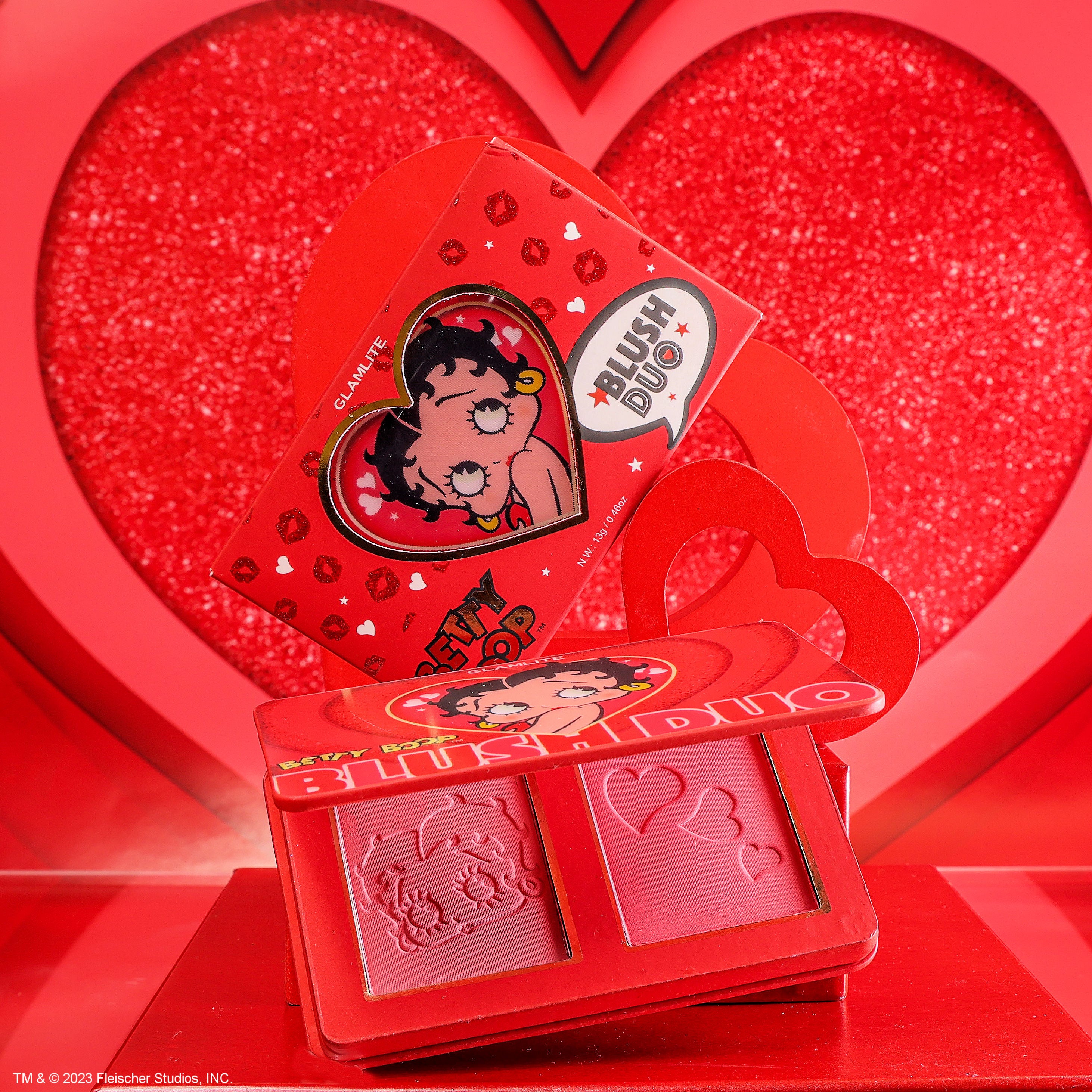 Betty Boop x Glamlite blush duo fard malva rosa 13g