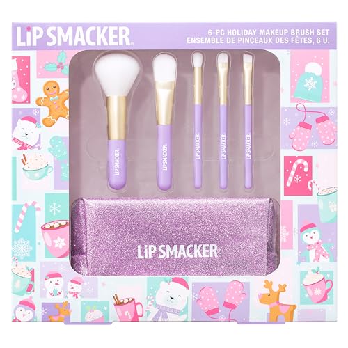 Lip Smacker Sparkle & Shine Set 6 Pennelli Trucco Bambina con Borsetta