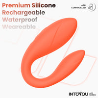 INTOYOU vibratore di coppia silicone salmone app
