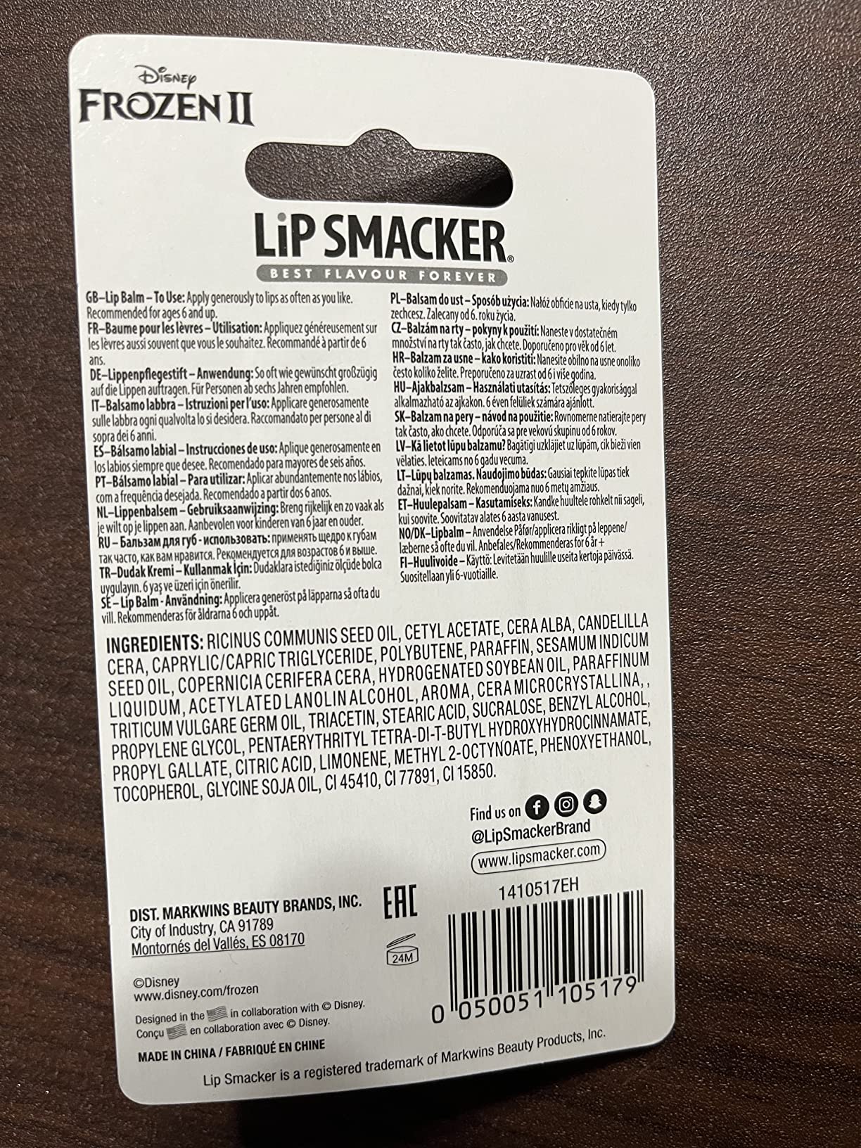Lip Smacker Disney burrocacao Anna frutti di bosco singolo