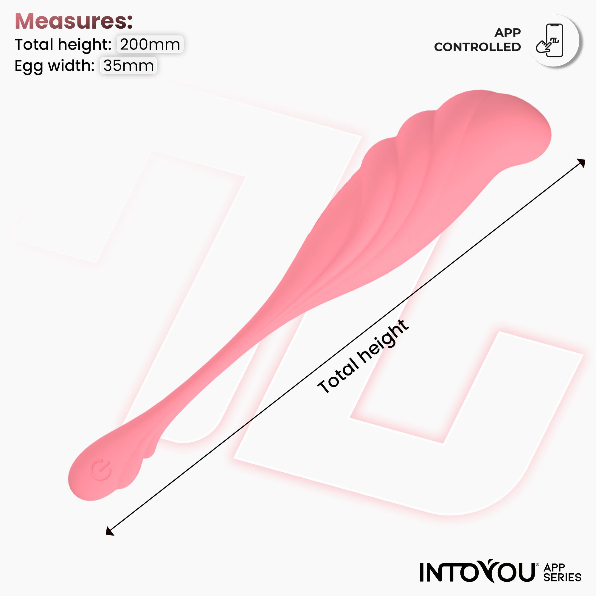 INTOYOU Uova Waving ovetto vibrante rosa app 8 modi