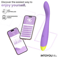 INTOYOU Neya Vibratore Punto G Viola con App 19,5 cm